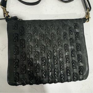 MILO Evelyn Cross Black Leather Crossbody Wallet Bag